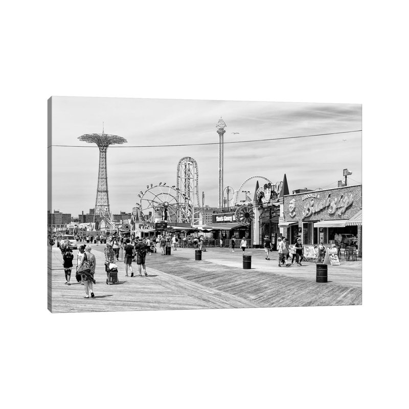 Coney Island Boardwalk Ii by Philippe Hugonnard - Wrapped Canvas Gallery-Wrapped Canvas Giclée, 20.32 cm H x 30.48 cm W