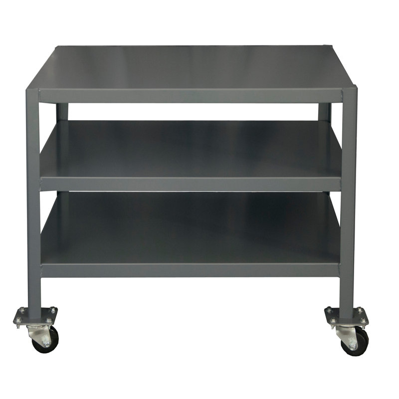Steel Top Workbench with Wheels, 30" H x 36" W x 24" D
