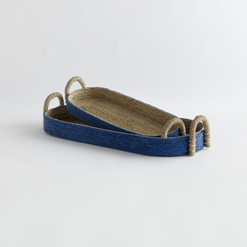 Tiana Seagrass Short Oval Baskets, Long Oval