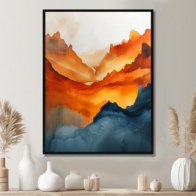 Novaleah Fading Autumn Mountain Landscape I - Mountains Framed Wall Art