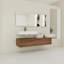 Meuble-lavabo mural avec lavabo simple en résine
