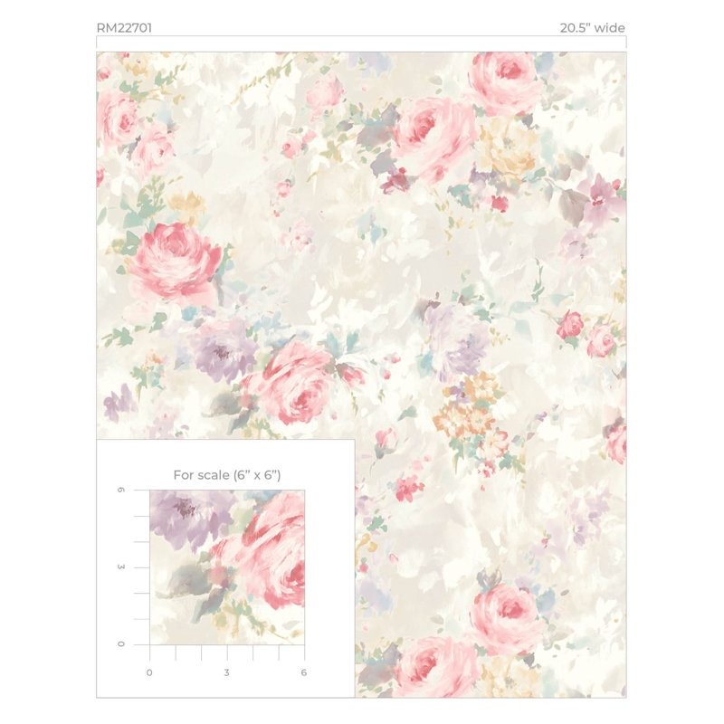 Antanesha Peel & Stick, Beige / Rose / Mauve