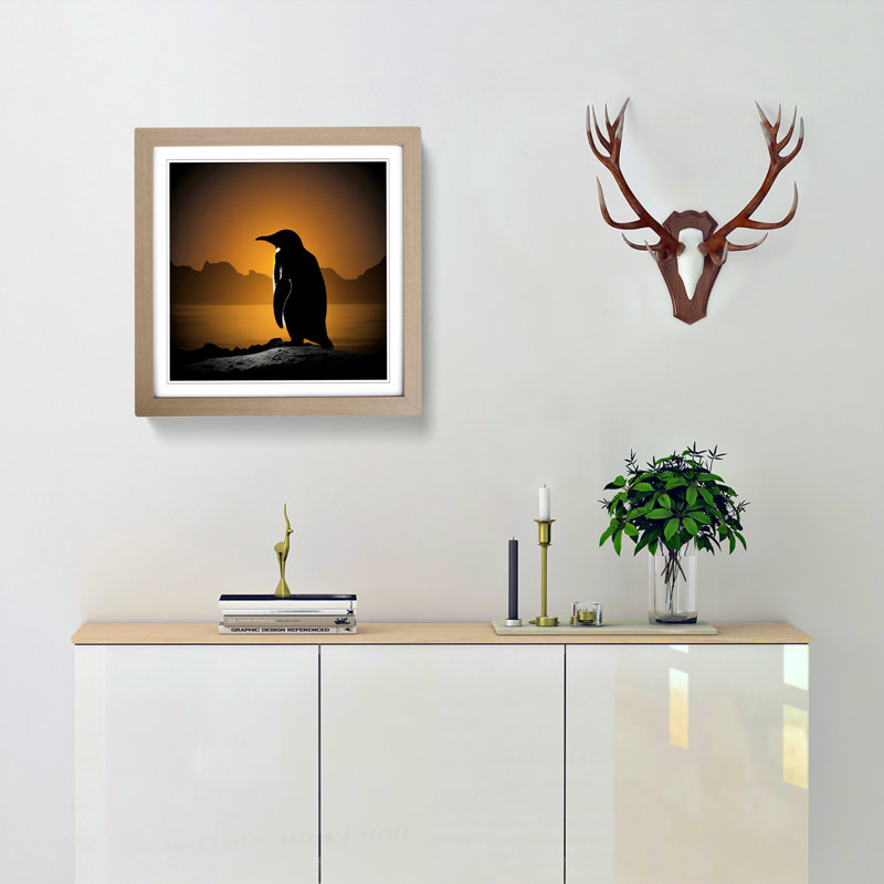 Penguin Silhouette - Framed Print