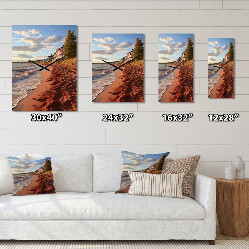 Canada Canada Île-du-Prince-Édouard - Très grandes horloges murales nautiques et de plage, H 32 po x l 16 po x P 1 po