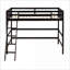 Lit mezzanine simple en bois massif avec échelle, sans sommier requis, capacité de 250 lb pour les petites chambres