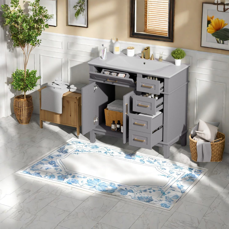 Meuble-lavabo et lavabo spacieux