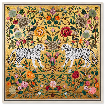 «Tiger in Repose II Living Room», reproduction d'art sur toile par Art Remedy