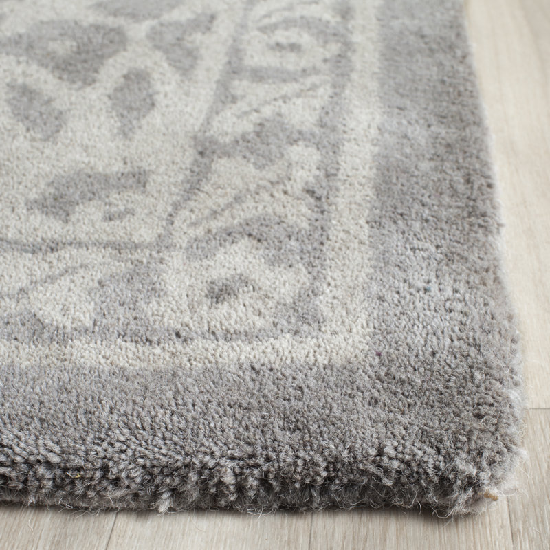 Eliott Rectangle Floral Wool Hand Tufted Area Rug, Rectangle 152 x 244 cm