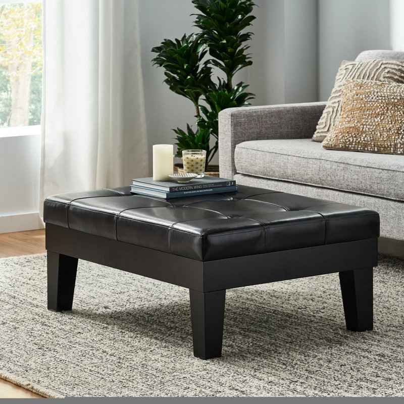 Avec espace de rangement secret - pieds carrés en bois franc, cuir café foncé, compartiments cachés, canapés de 40,5 po Profondeur x 29,5 po, largeur 17,86 po, hauteur de 42,35 lb