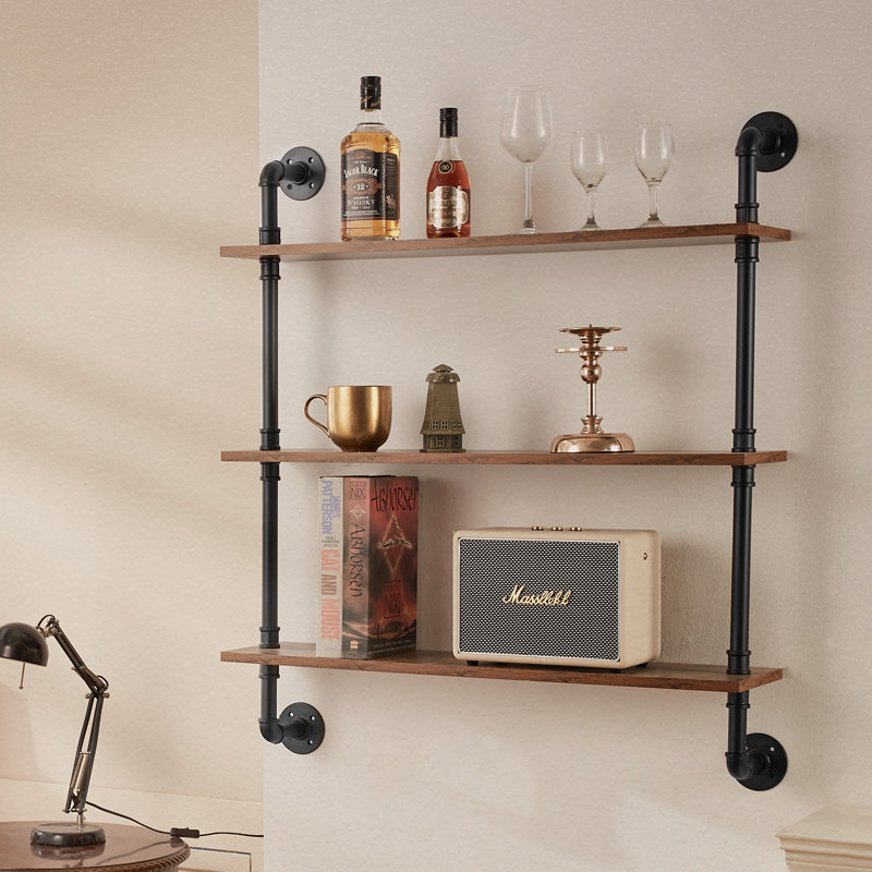 3 Piece Square Wood Floating Shelf
