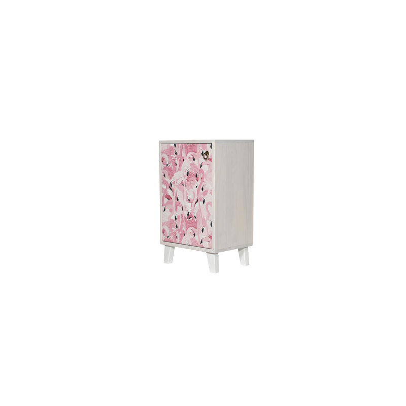 Shellplant 40cm W Solid Wood Bedside Table