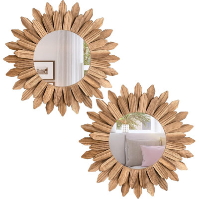 Clasine Solid Wood Wall Mirror