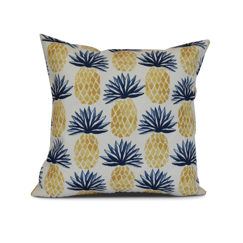 Housse et insert de coussin carré Vathylakas, H 16 po x l 16 po x P 3 po, Bleu