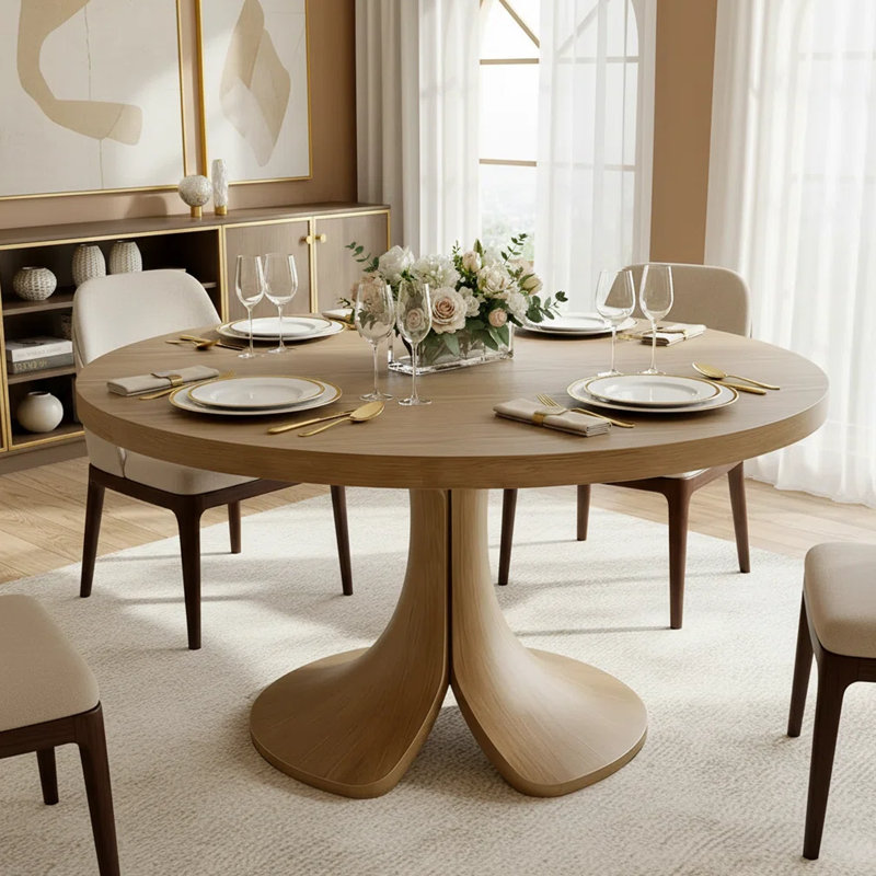 Table de salle à manger Aurora Luxury, H 29,52 po x L 53,15 po x l 53,15 po