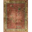 Tapis rose antique en laine Art déco
