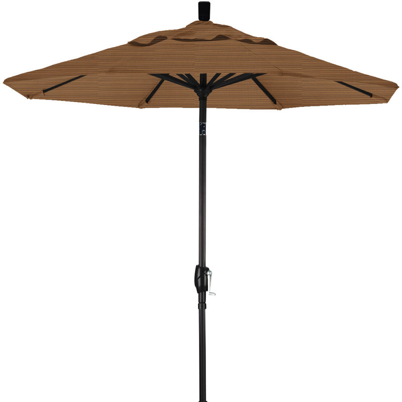 Parasol de marché 7,5', Performance séquoia de terrasse, Oléfine, Noir