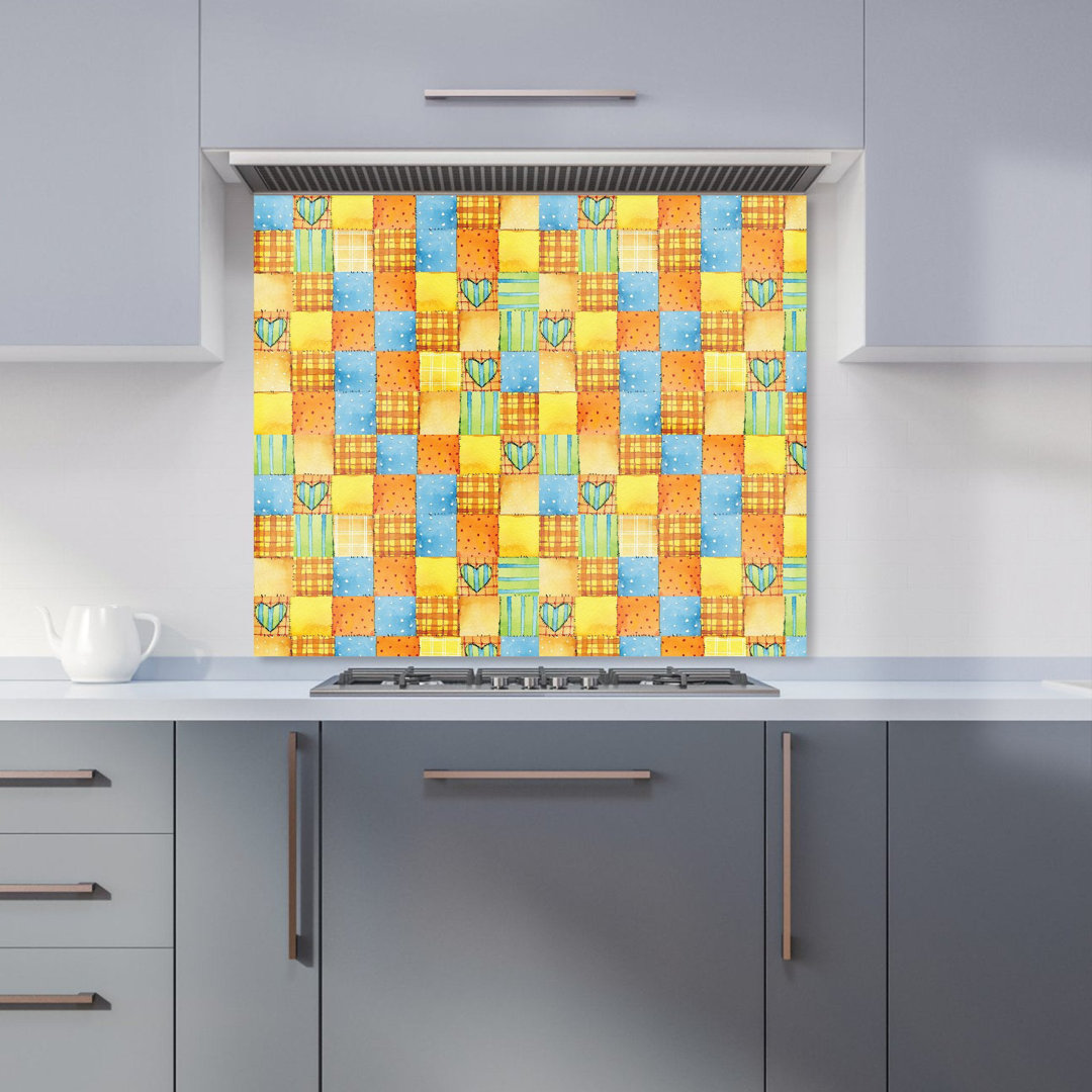 Baby Watercolour Blanket Pattern Premium Glass Kitchen Splashback W600mm x H750mm