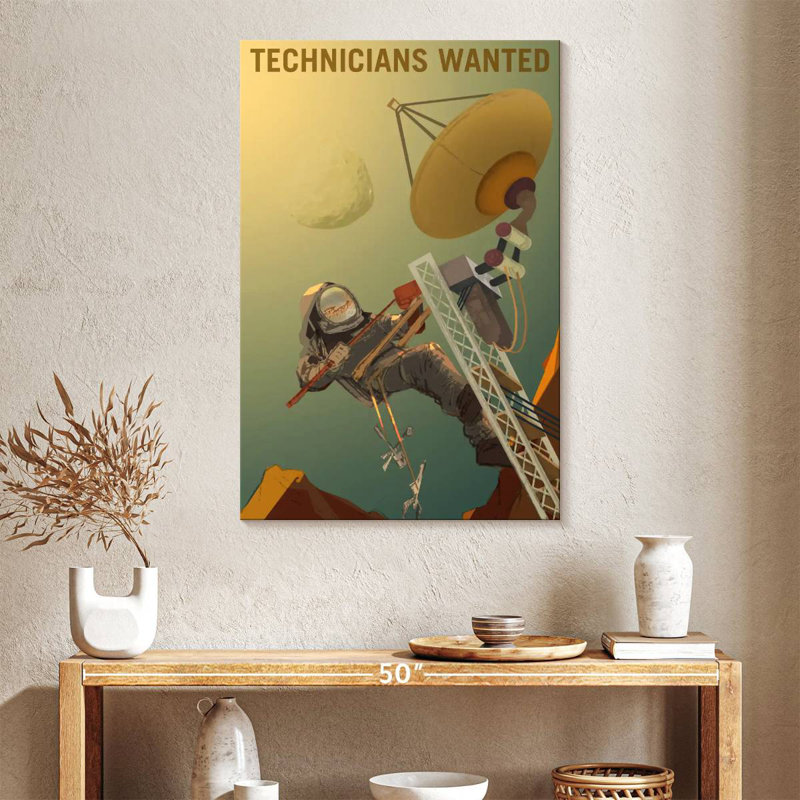 Oberle Mars Explorers Wanted Poster II, 39" H x 26" W