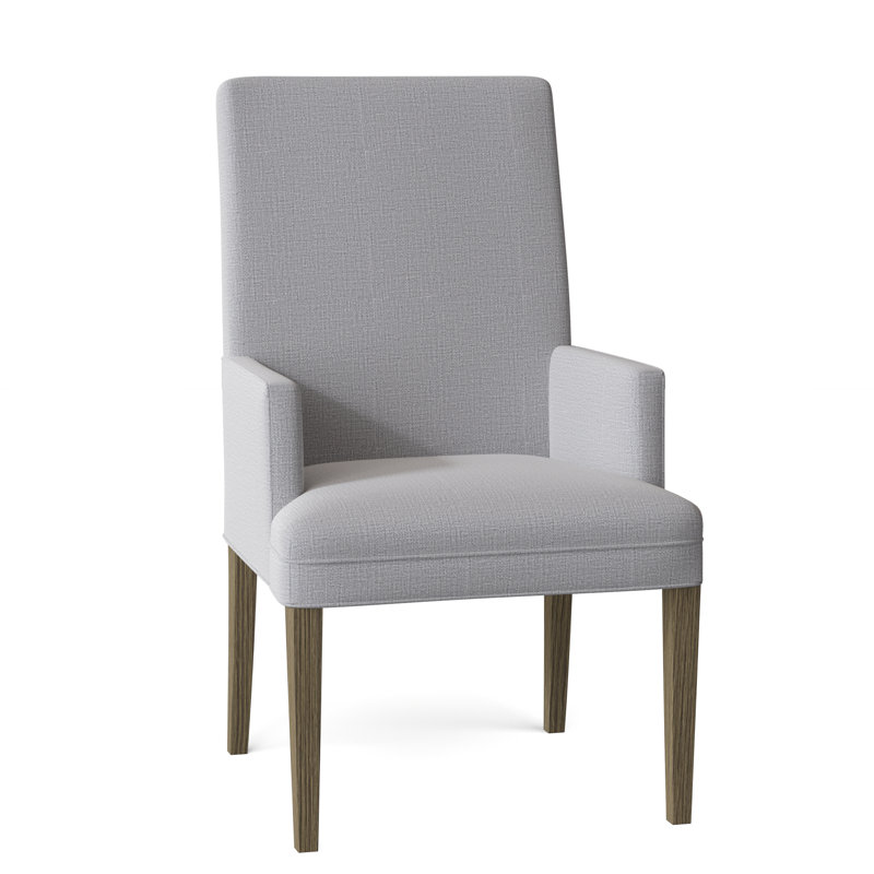 Fauteuil Nonte, Gris tourterelle performance, Miel et bouleau