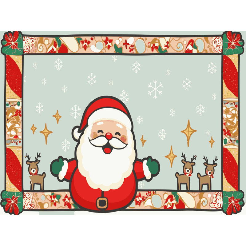 Tapis vacances de Noël The Holiday Aisle®, Rectangulaire 2 pi x 3 pi