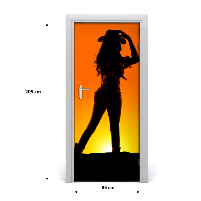 Figure Cowgirls Door Decal