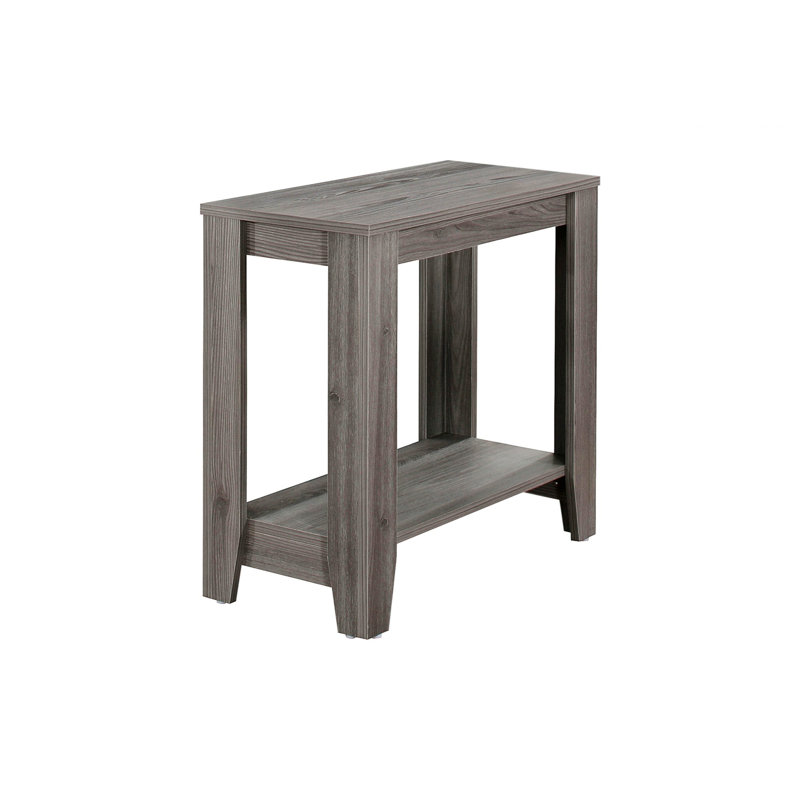 Elegant Nightstand, Nightstand, Transitional Accent Table, End Table With Open Storage Shelf, Gray