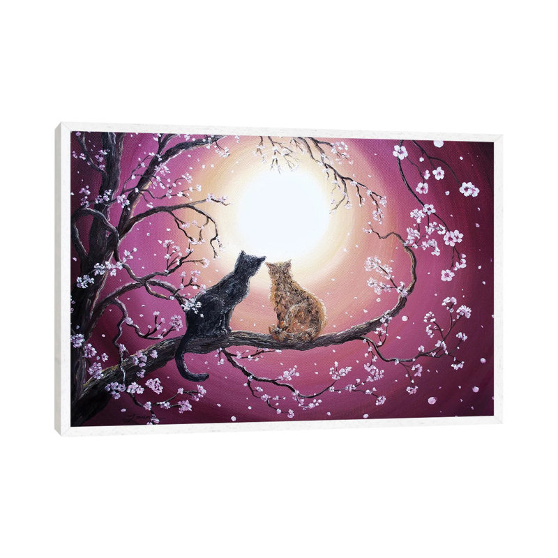 A Shared Moment by Laura Iverson - Painting on Canvas, 66.04 cm H x 45.72 cm W, White Framed