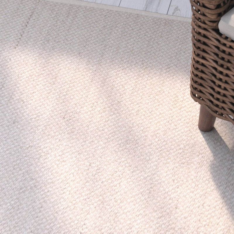 Tapis en jute / sisal marbré / beige Torbin, Carré 5 pi