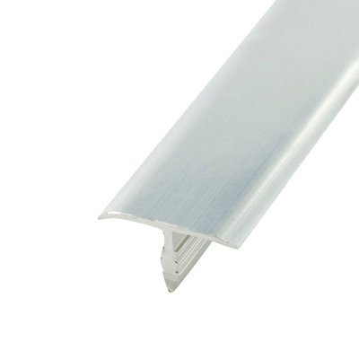 Moulure en T en aluminium à finition anodisée transparente (satinée) de 3/4 po Outwater, longueur 72 po (paquet de 18)