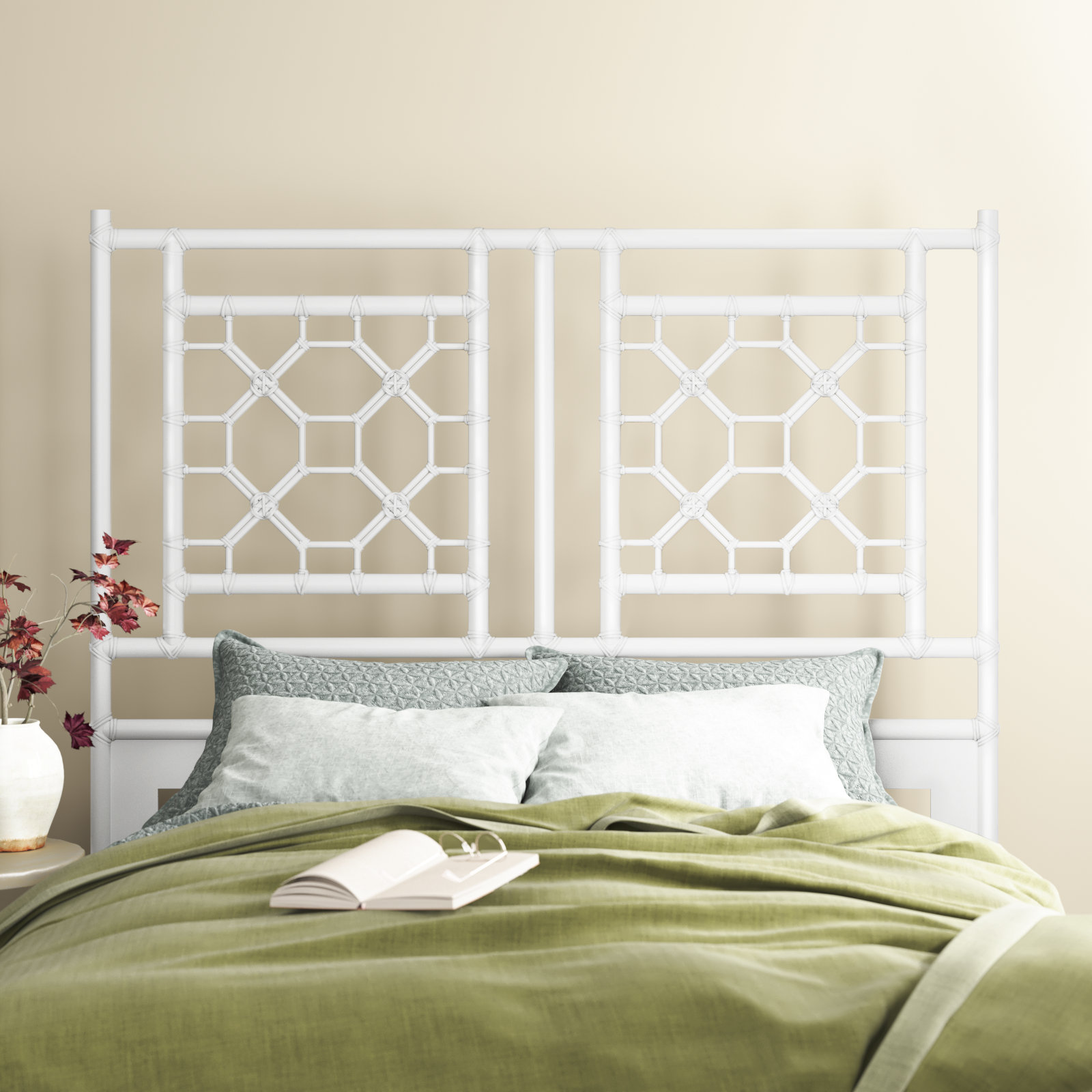 Arche Open-Frame Headboard, Queen, White