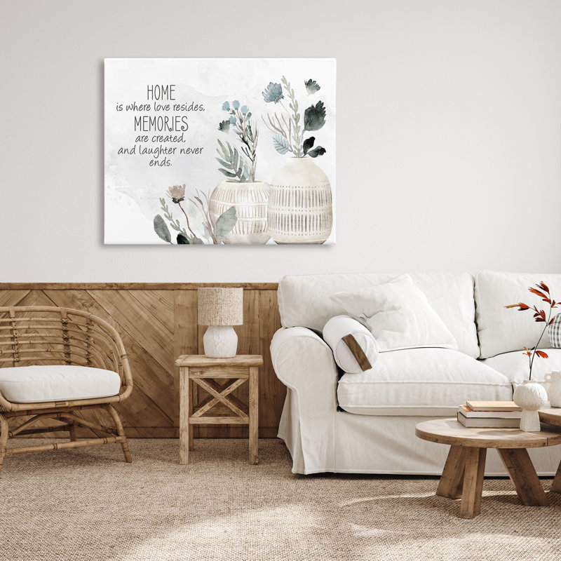 «Floral Where Love Resides» par Kim Allen, H 36 po x l 48 po x P 1,5 po, Toile tendue