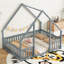 Lit sur pied en bois avec garde-corps WoodNest-115684342-115684340
