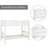 Twin Over Twin Bunk Bed With Ladder,White