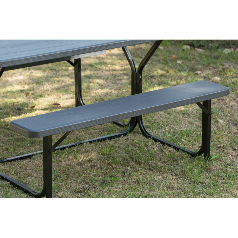 Carmilla Square Metal Outdoor Picnic Table , 59'' in. W 59'' in. D