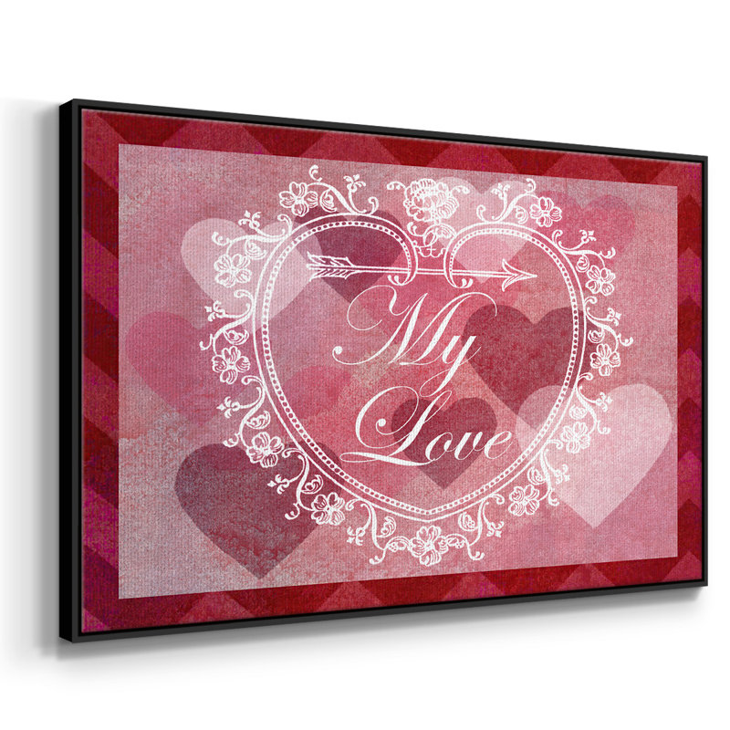 DIY Love Collection A, reproduction d'art sur toile, H 25 po x l 37 po x P 2 po, Noir