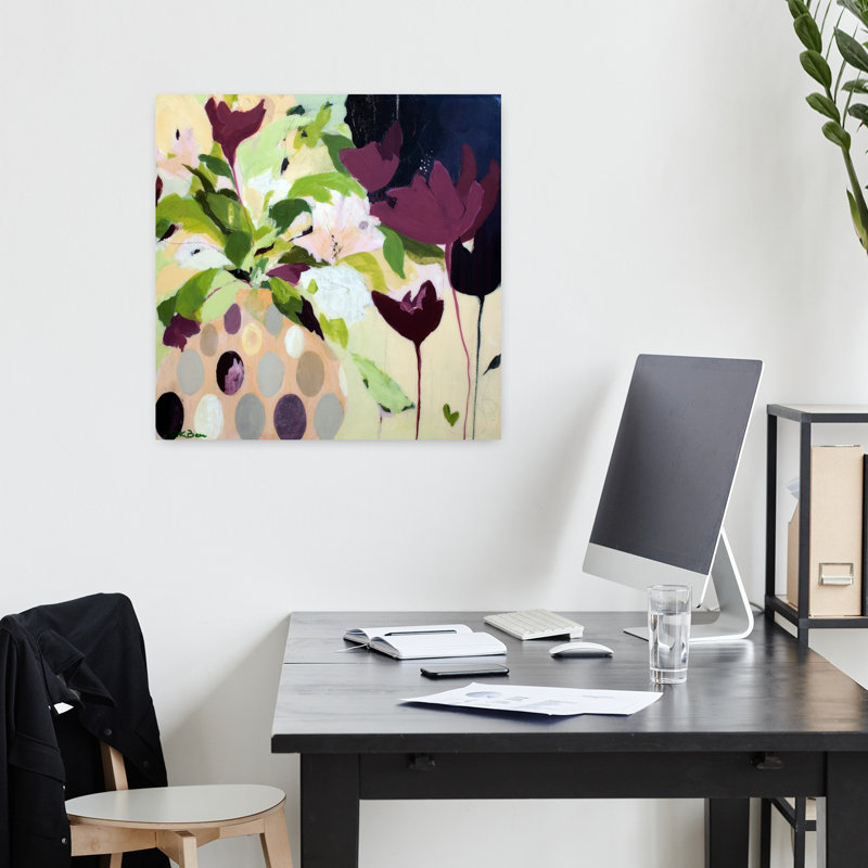 Amelia, art abstrait contemporain, H 18 po x l 18 po