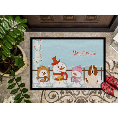 Tapis d'extérieur Burlap Merry Christmas