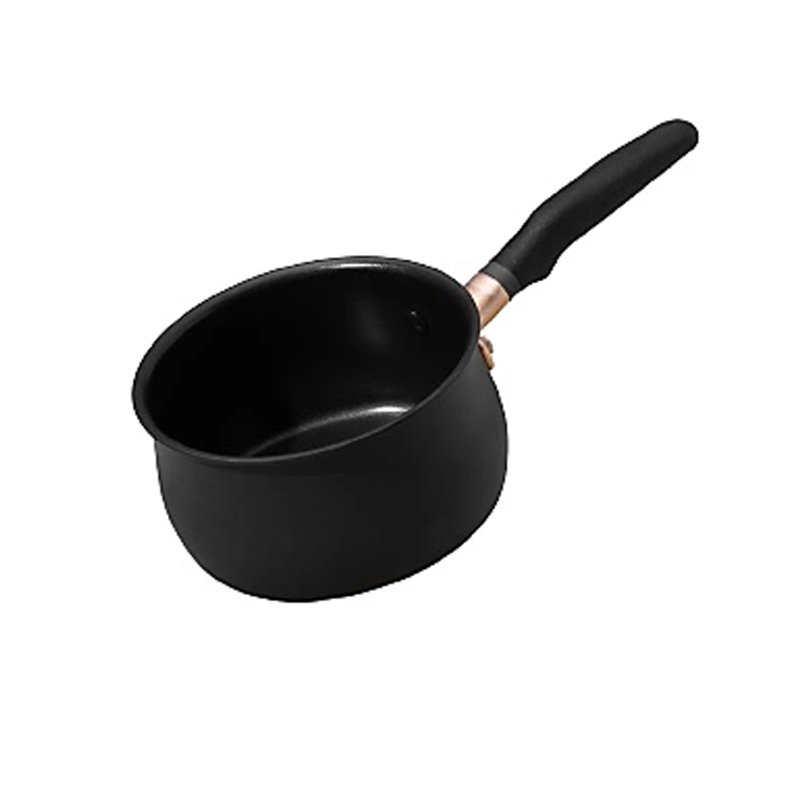 Meyer Accent induction Hob Pan 16cm Saucepan - Stackable Saucepan, Anti Spill Shape, Black, Aluminium & Non Stick