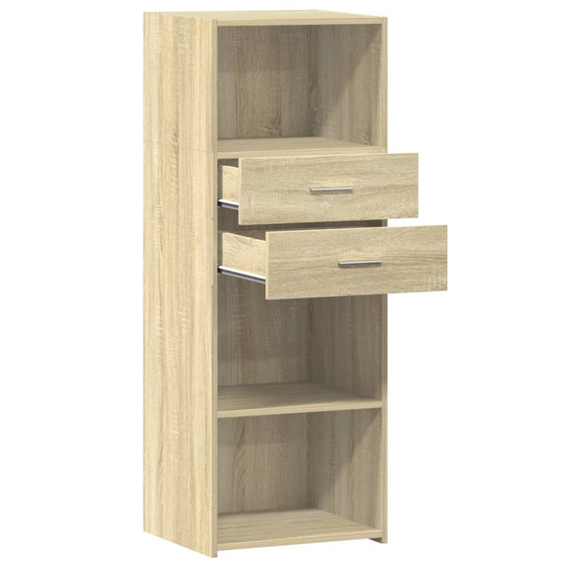 Shanesia 124 cm H x 45 cm W Bookcase, Sonoma Oak