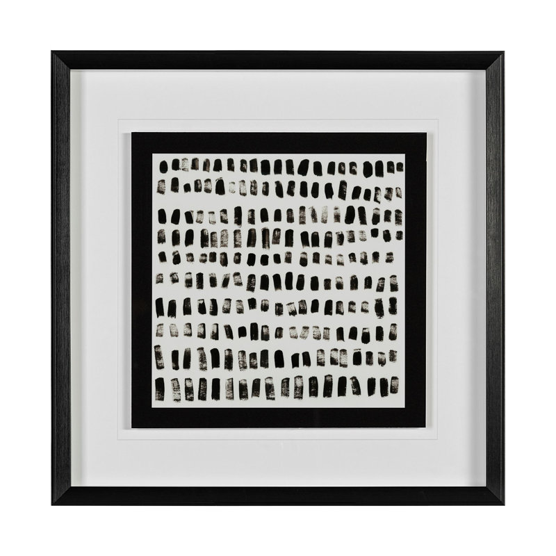 Mixed Signals I by June Erica Vess a Hand Embelished Textured Framed Art Print Matted under Glass