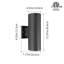 Alvisa Outdoor Wall Light in 2 Lights with Aluminum and Waterproof