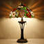 Lampe de table Tiffany en verre coloré rouge pourpre 16 x 16 x 24 pouces, lampe de lecture de style raisin