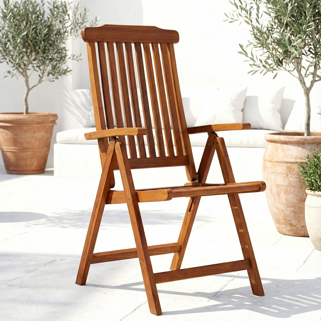Erasmo Teak Patio Chair Gracie Oaks