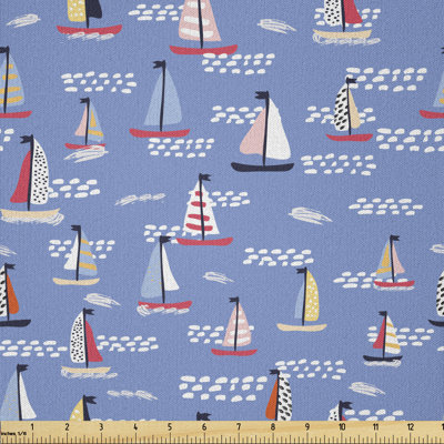 Dashari Sailboats Waves Happy Summers Multi-Purpose Fabric