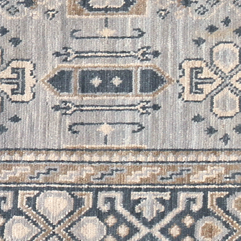Blu Blue Hand-Knotted Accent Rug 2'X3', Rectangle 9' x 12'