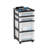 Plastic Drawer Storage Organizer Rolling Cart, with Wheels Casters, 4-Drawers, Top Organizer for Small Parts(Black/Pearl)