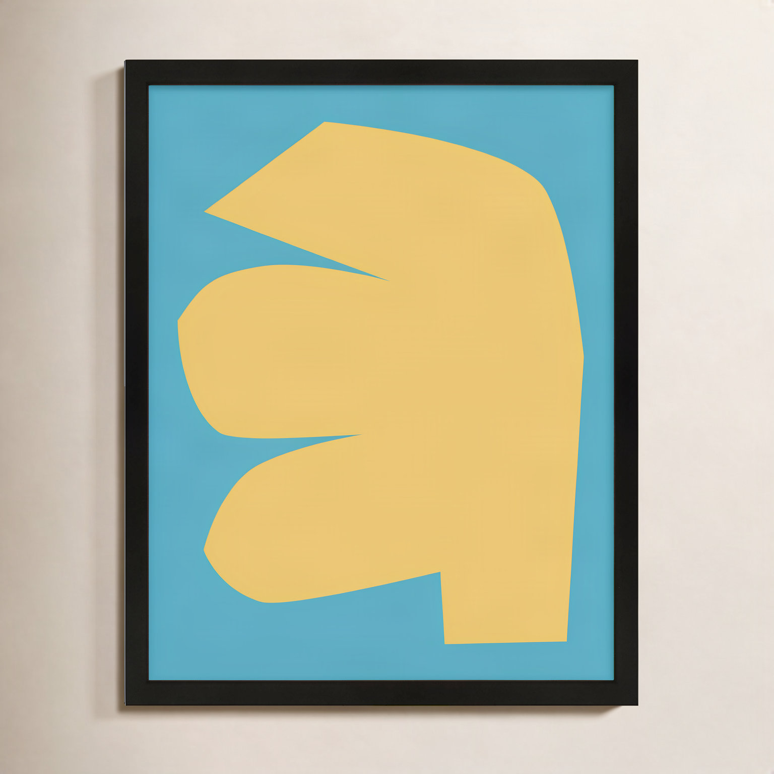 Blue Study 1 Print by Michael Kempen, Black Framed, 30"H x 24"W x 1.25"D