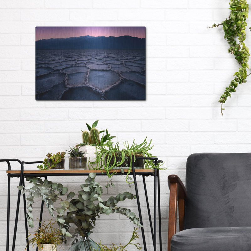 Mur en métal Winston Porter «Badwater Twilight» par Rick Berk, H 12 po x l 16 po
