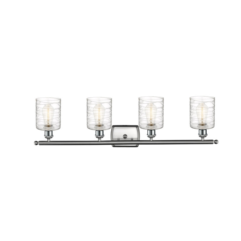 Éclairage de salle de bain à intensité variable 4 lumières Leilani, Ampoule incandescente rétro de 60 watts