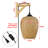 Cordrey Modern Bamboo Plug in Wall Lamp-Farmhouse Handmade Rattan Lamp for Living Room